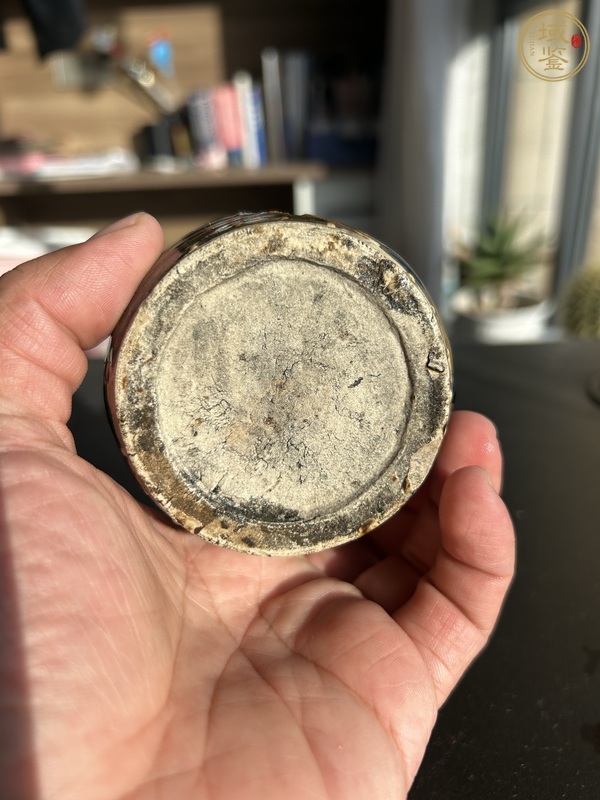 古玩陶瓷磁州窯兔毫釉鏤空溫酒爐真品鑒賞圖