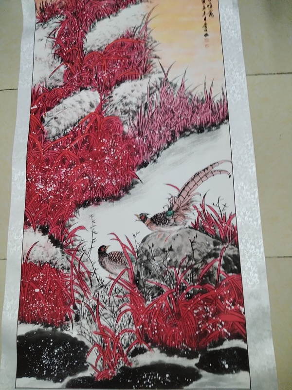 古玩字畫李慶友錦雞富貴拍賣，當前價格3888元