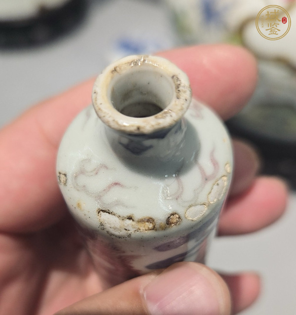 古玩陶瓷青花釉里紅鼻煙壺真品鑒賞圖