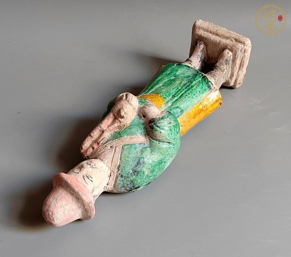 古玩陶瓷明三彩人物俑真品鑒賞圖