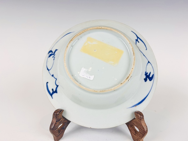古玩陶瓷清康熙·青花博古洞石花卉折沿盤拍賣，當前價格0元