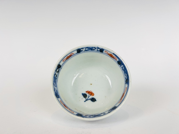 古玩陶瓷清康熙·礬紅描金花鳥杯碟拍賣，當前價格198元