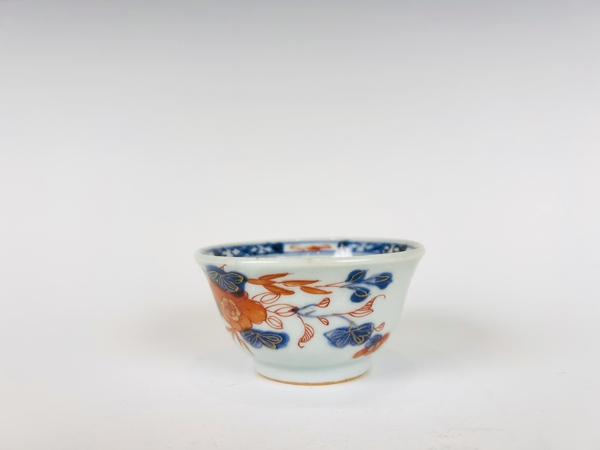 古玩陶瓷清康熙·礬紅描金花鳥杯碟拍賣，當前價格198元