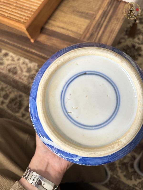 古玩陶瓷青花冰梅蓋罐真品鑒賞圖