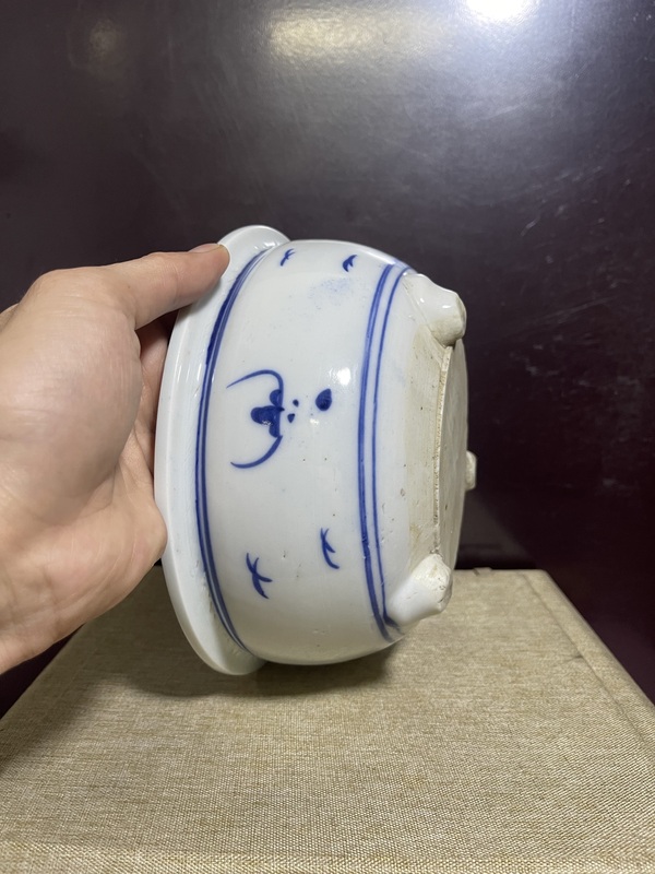 古玩陶瓷清青花山水人物紋香爐拍賣，當(dāng)前價格3880元