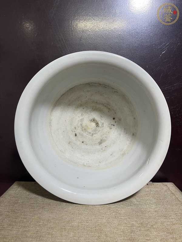 古玩陶瓷青花山水人物紋香爐真品鑒賞圖