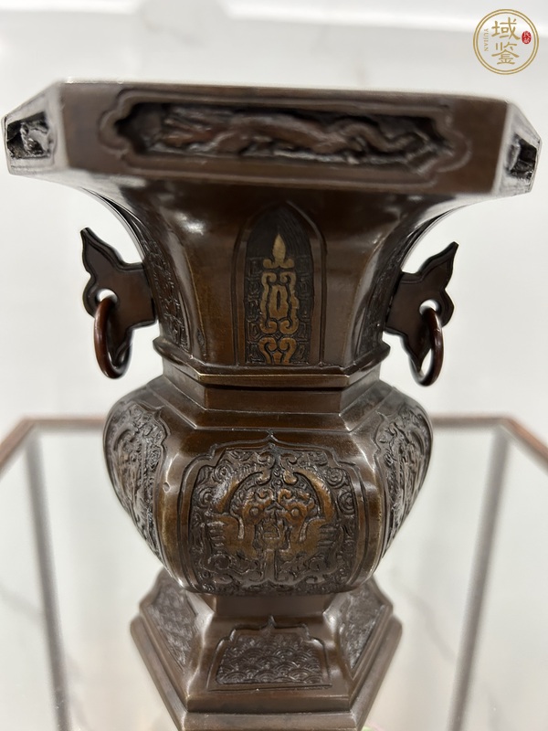 古玩銅華觚真品鑒賞圖