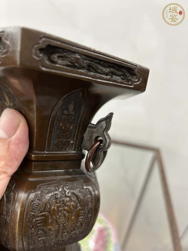 古玩銅器銅華觚真品鑒賞圖