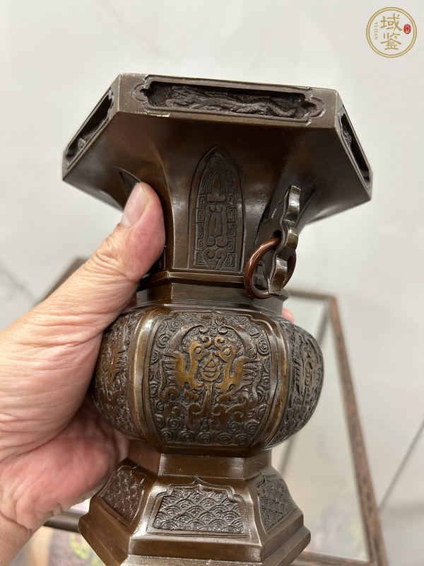 古玩銅器銅華觚真品鑒賞圖