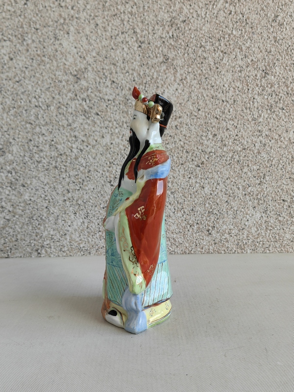古玩陶瓷粉彩財(cái)神造像拍賣，當(dāng)前價(jià)格150元