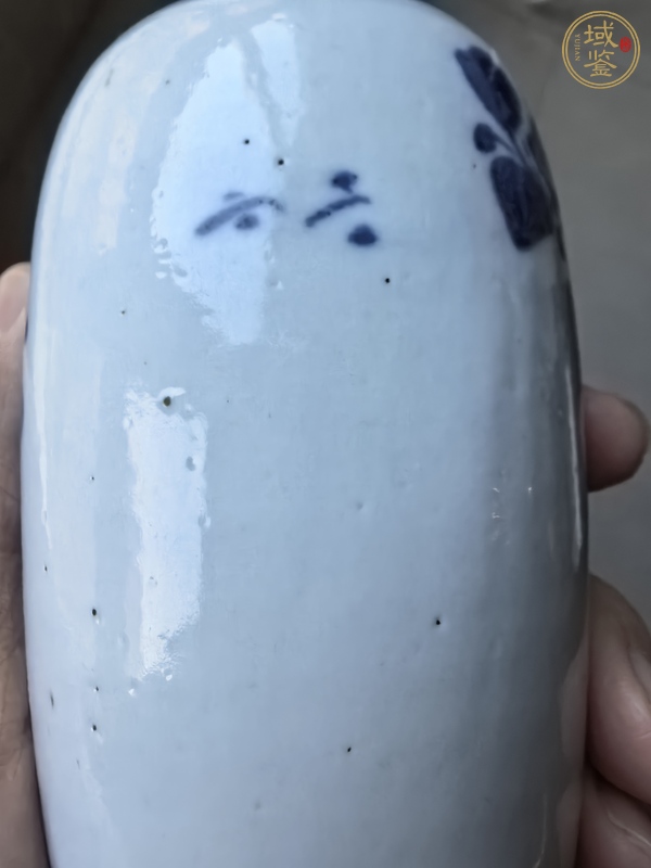 古玩陶瓷青花花卉紋柳葉瓶真品鑒賞圖