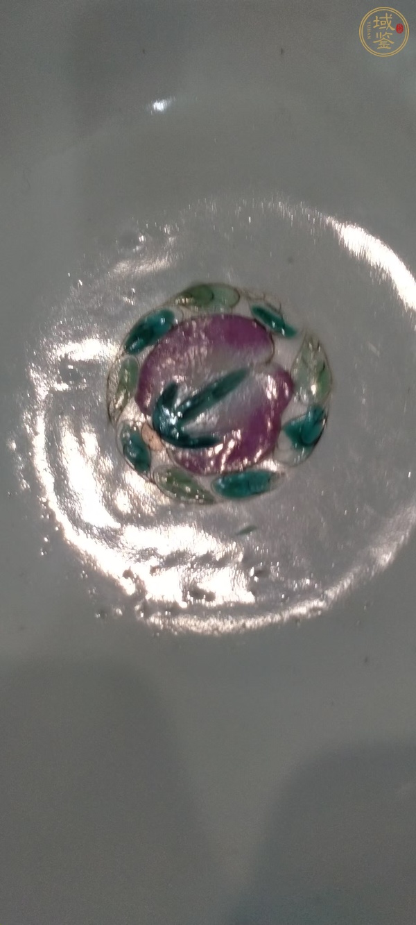 古玩陶瓷晚清粉彩蟲草碗真品鑒賞圖
