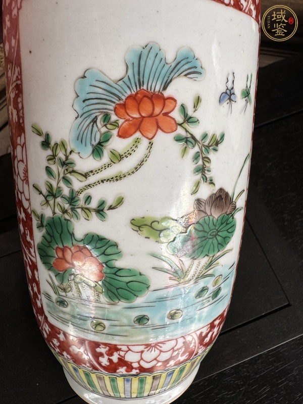 古玩陶瓷清晚期 五彩花鳥紋棒槌瓶真品鑒賞圖