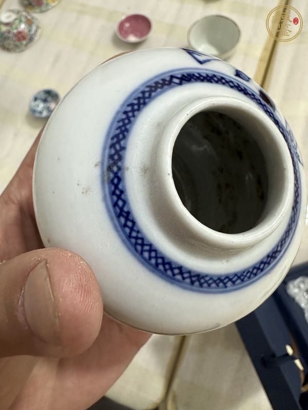 古玩陶瓷青花博古紋天字罐真品鑒賞圖
