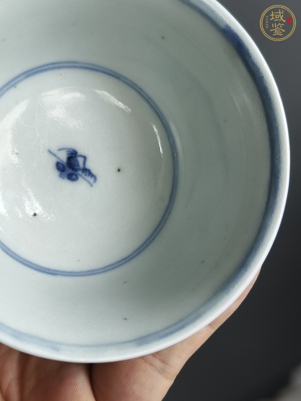 古玩陶瓷通景山水紋茶圓真品鑒賞圖