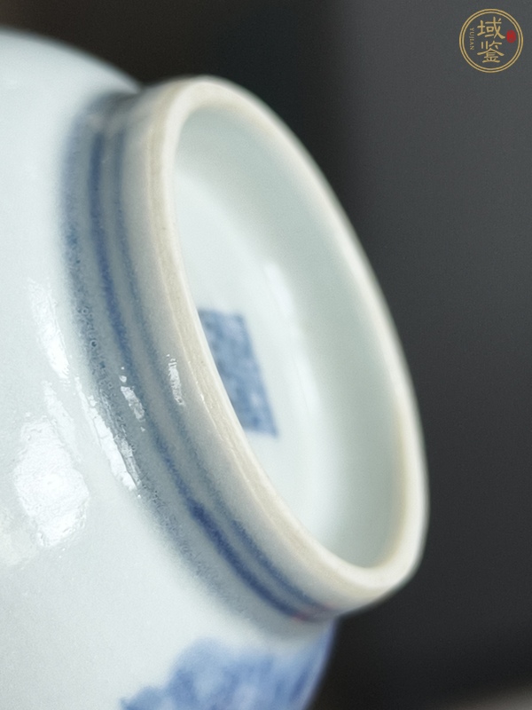 古玩陶瓷通景山水紋茶圓真品鑒賞圖