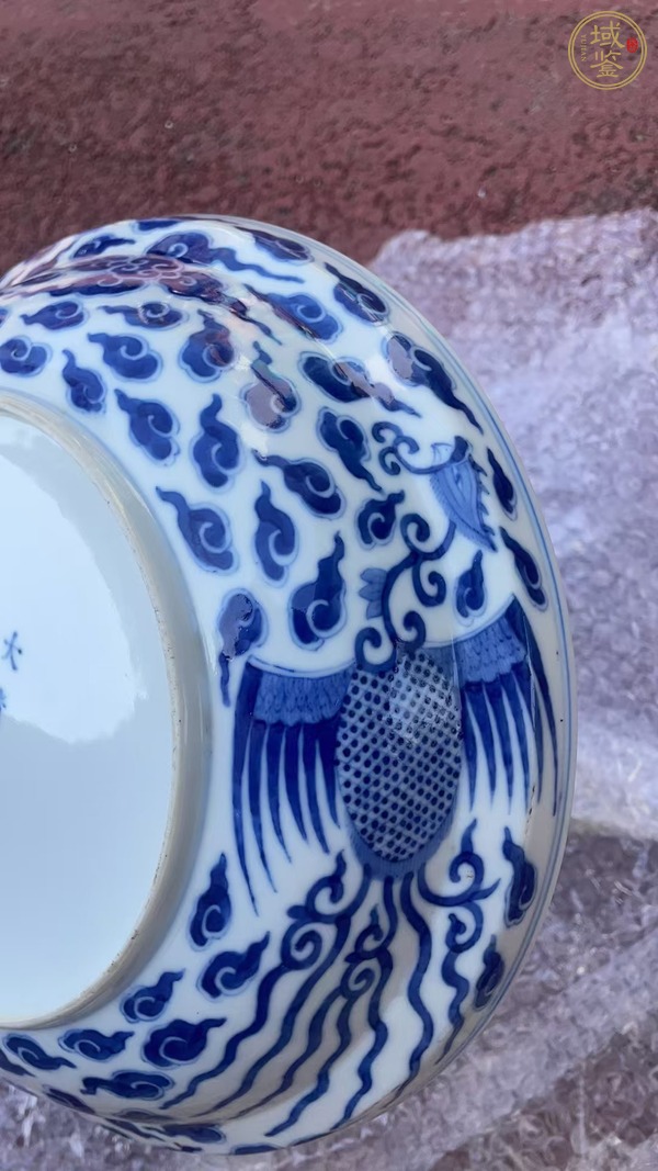 古玩陶瓷光緒·青花對(duì)頭鳳紋盤(pán) 真品鑒賞圖