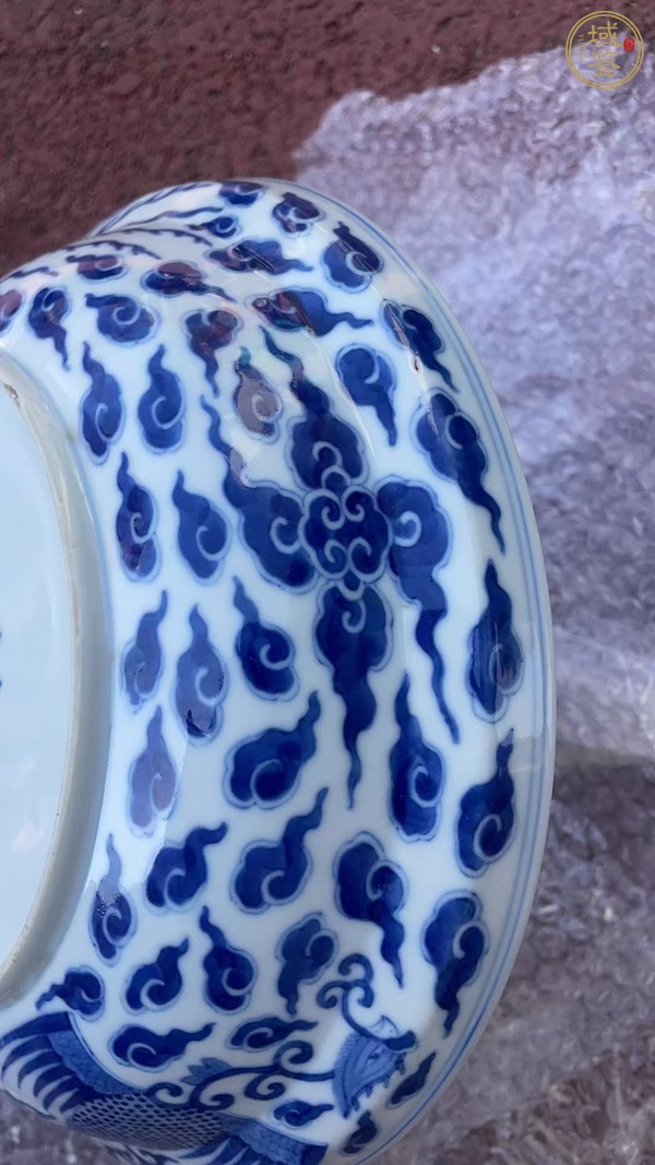 古玩陶瓷光緒·青花對(duì)頭鳳紋盤(pán) 真品鑒賞圖