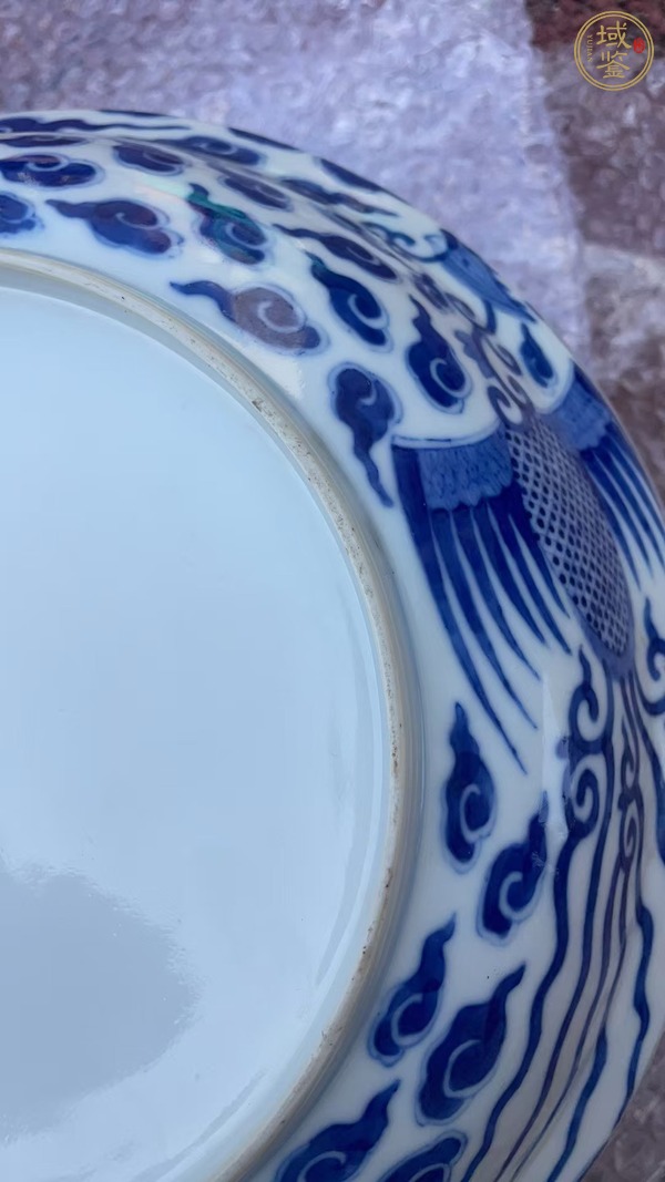 古玩陶瓷光緒·青花對(duì)頭鳳紋盤(pán) 真品鑒賞圖