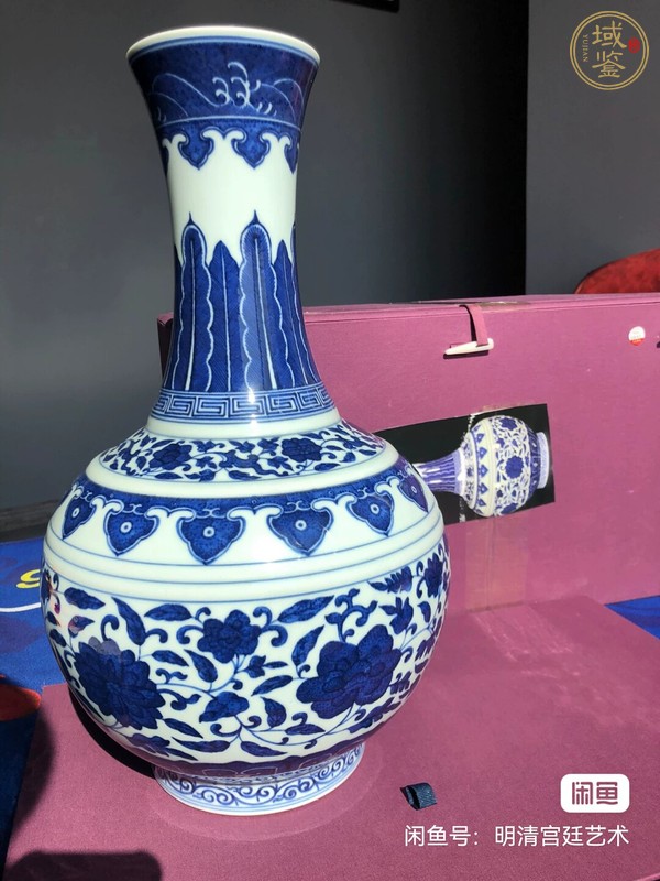 古玩青花賞瓶真品鑒賞圖
