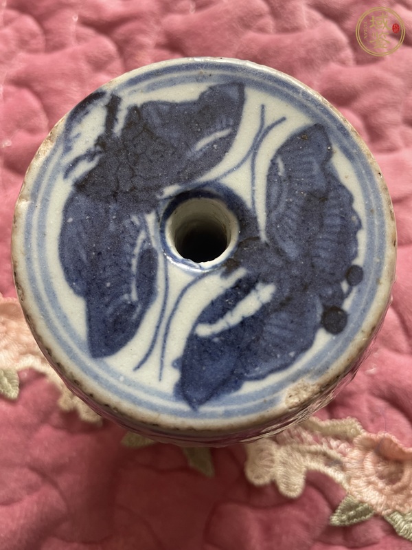 古玩吉語紋青花香蹲真品鑒賞圖