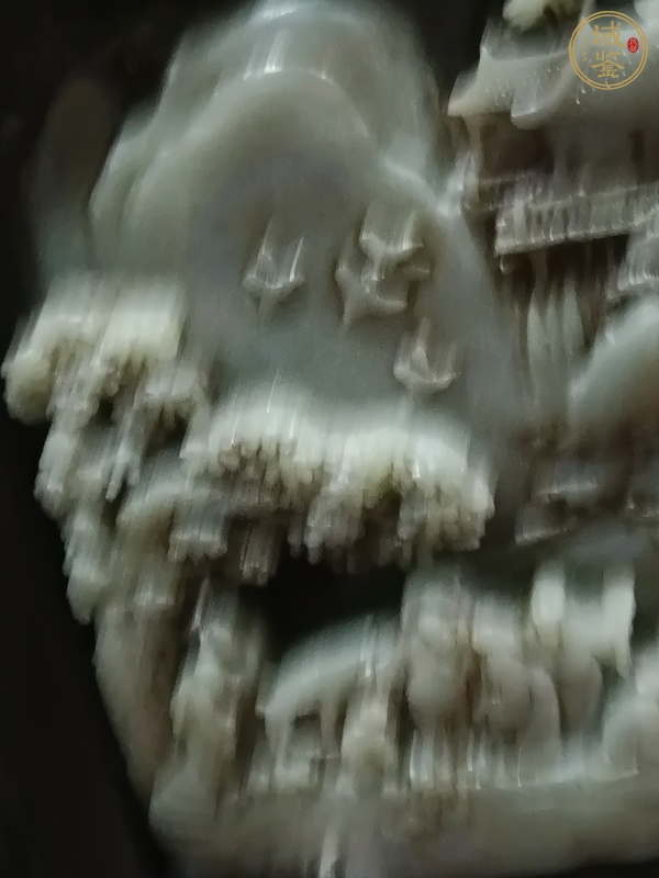 古玩玉器天然和田青玉插屏真品鑒賞圖