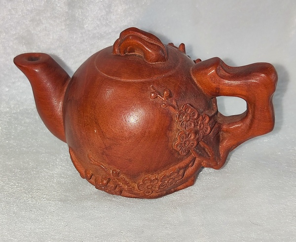 古玩轉賣黃楊木雕茶壺拍賣，當前價格2988元