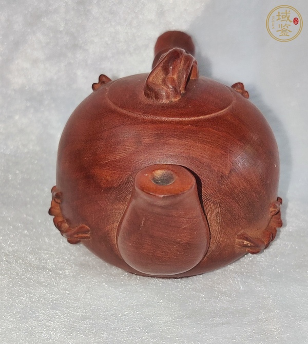 古玩字畫(huà)黃楊木雕茶壺真品鑒賞圖