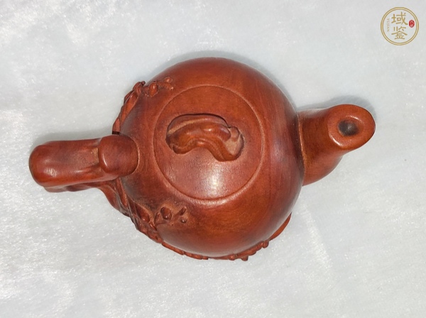 古玩字畫(huà)黃楊木雕茶壺真品鑒賞圖