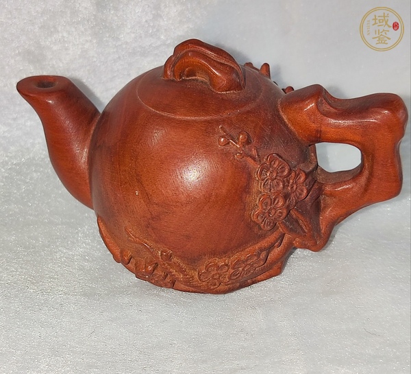 古玩字畫(huà)黃楊木雕茶壺真品鑒賞圖