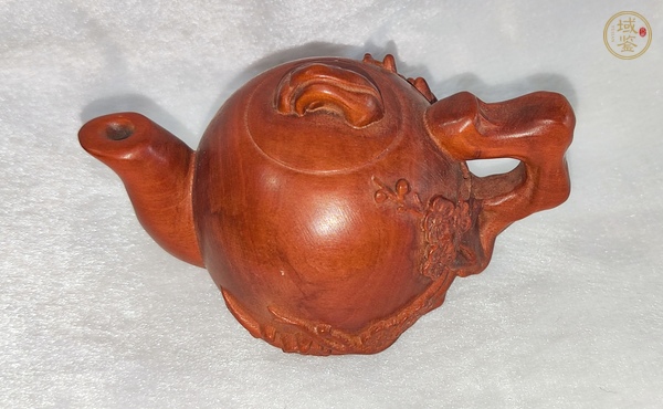 古玩字畫(huà)黃楊木雕茶壺真品鑒賞圖
