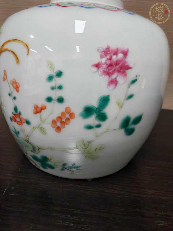 古玩陶瓷花鳥紋粉彩罐真品鑒賞圖
