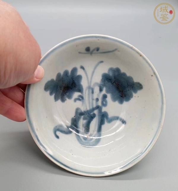 古玩陶瓷萊菔紋青花盤(pán)真品鑒賞圖