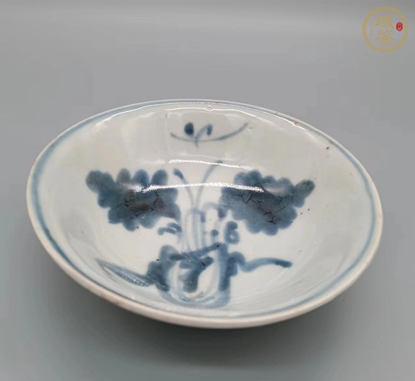 古玩陶瓷萊菔紋青花盤(pán)真品鑒賞圖