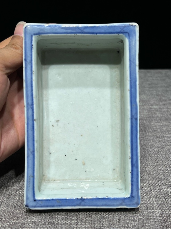 古玩陶瓷清·嘉道青花牡丹水仙盆拍賣，當前價格1990元