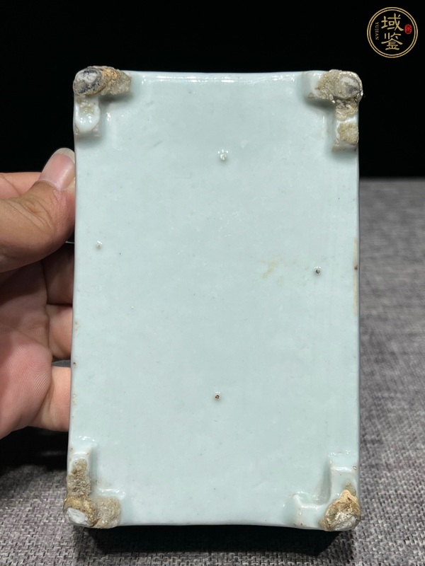 古玩陶瓷花卉紋青花水仙盆真品鑒賞圖