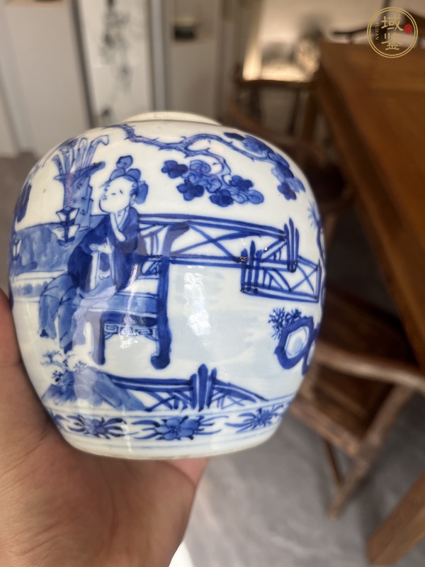 古玩陶瓷人物故事紋沙口罐真品鑒賞圖
