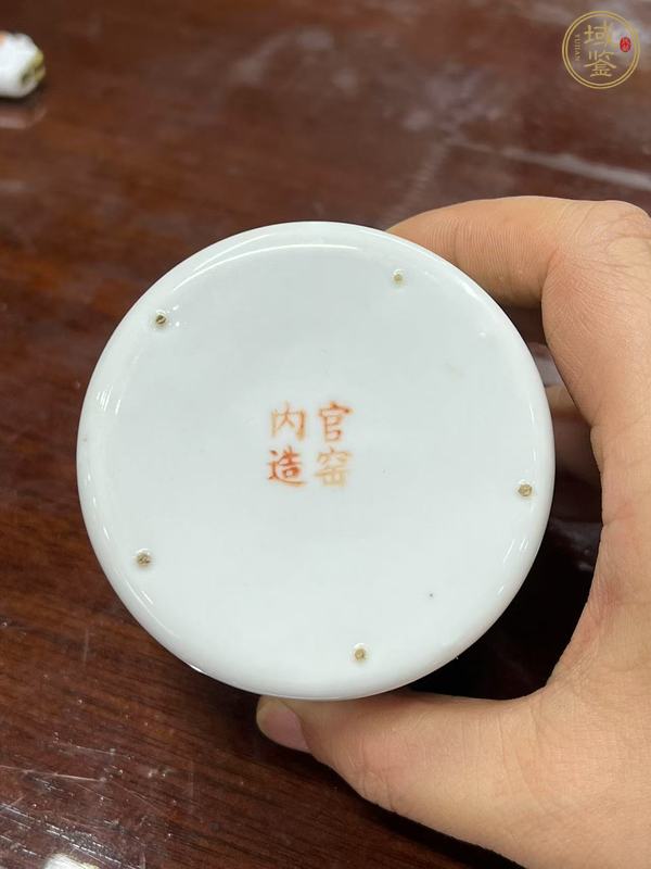 古玩陶瓷粉彩無雙普人物蓋盒真品鑒賞圖