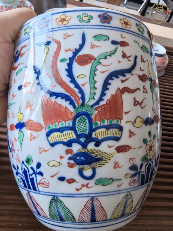 古玩陶瓷日仿萬歷五彩真品鑒賞圖