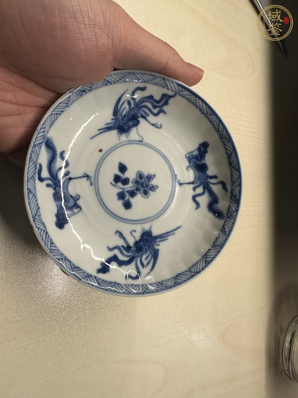 古玩鳳紋青花盤真品鑒賞圖