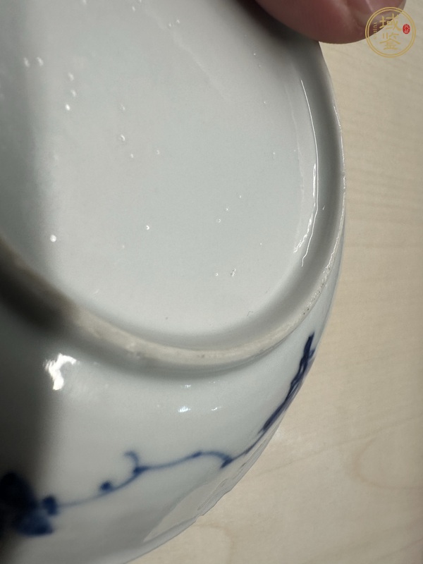 古玩陶瓷鳳紋青花盤真品鑒賞圖