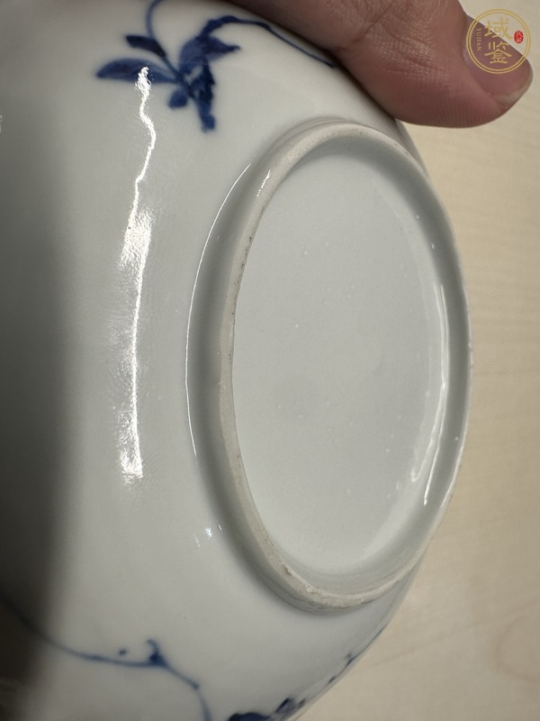 古玩陶瓷鳳紋青花盤真品鑒賞圖