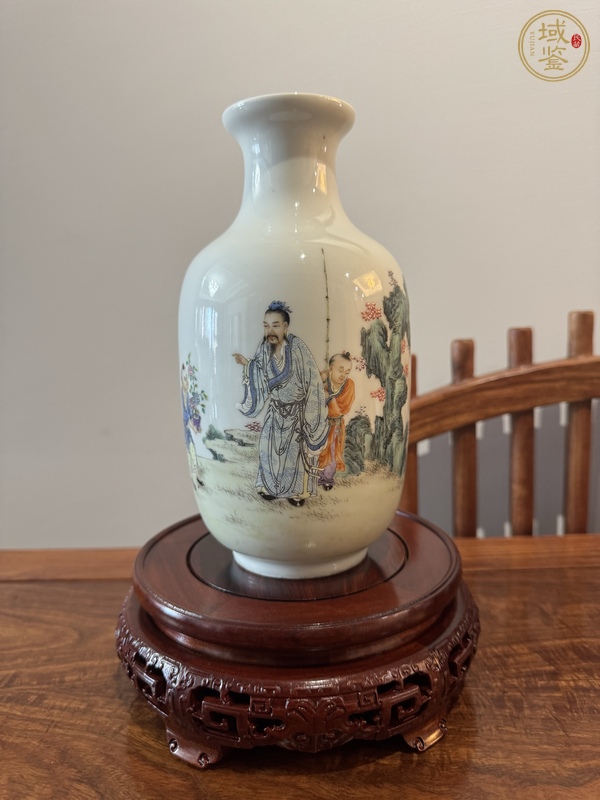 古玩粉彩人物瓶真品鑒賞圖
