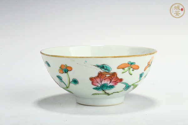 古玩清晚粉彩飛黃騰達(dá)紋碗真品鑒賞圖
