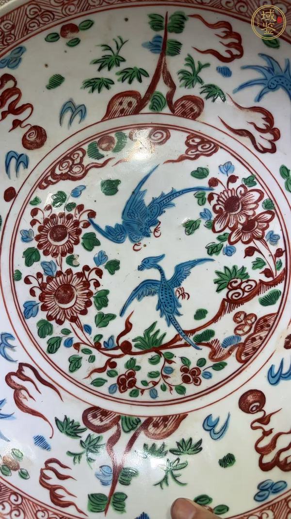 古玩陶瓷龍鳳紋盤真品鑒賞圖