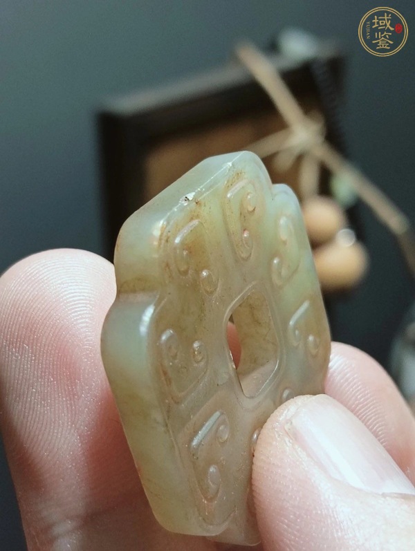 古玩玉器仿古紋飾方型璧真品鑒賞圖