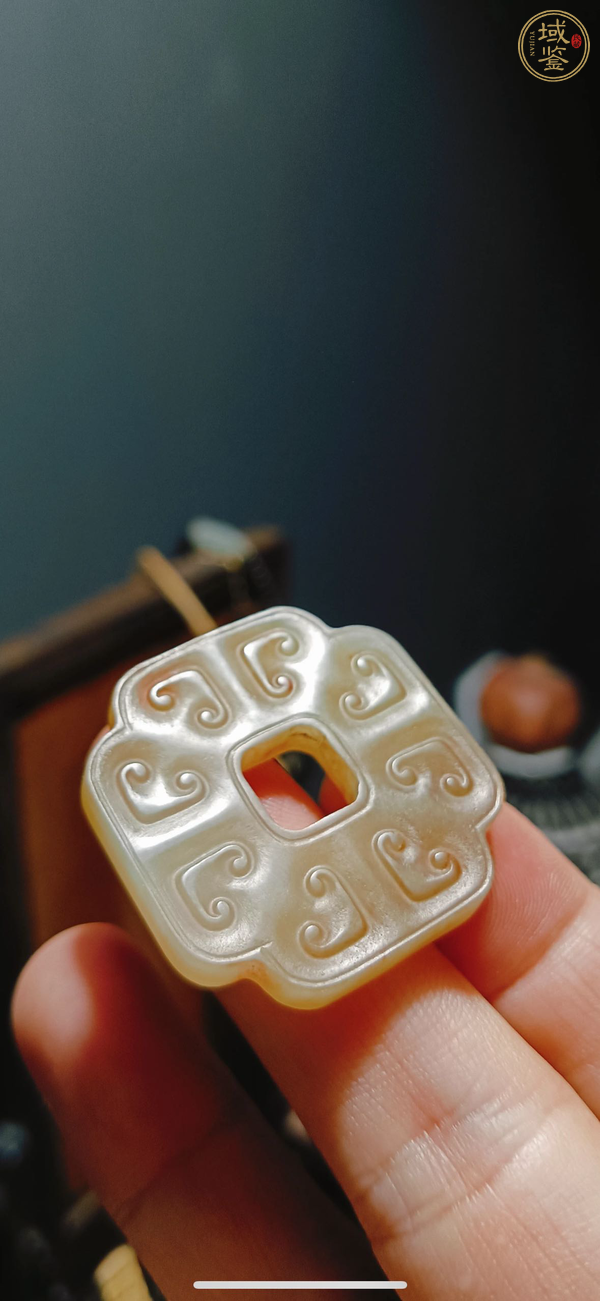 古玩玉器仿古紋飾方型璧真品鑒賞圖