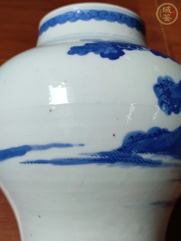 古玩陶瓷右軍愛鵝青花將軍罐真品鑒賞圖