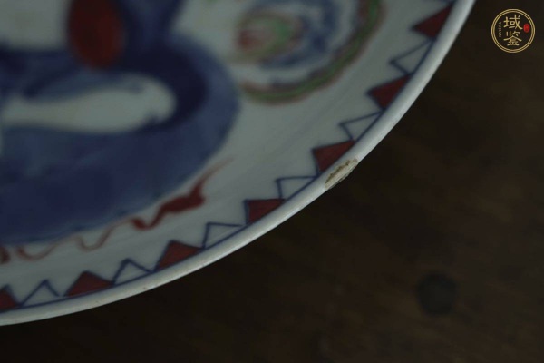 古玩陶瓷日本江戶赤繪佛教人物盤真品鑒賞圖
