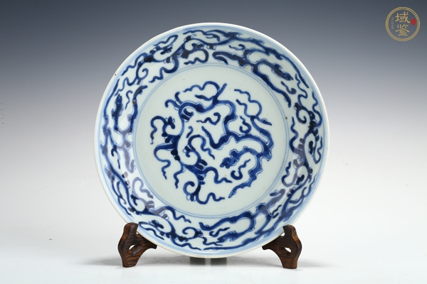 古玩雍正·青花夔龍紋盤真品鑒賞圖